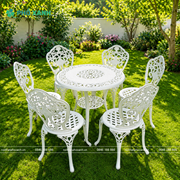 Bộ bàn ghế nhôm đúc sân vườn,ban công,nhà chòi nhỏ BNd-HV80TK