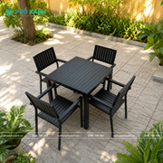 Bộ bàn ghế Composite (Polywood) nhà hàng quán cafe BCP-8080NDKD