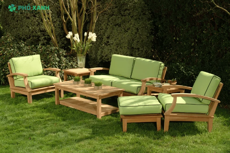 Sofa khung nhôm đệm chống nước: Bền đẹp, chống mưa nắng vượt trội
