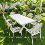 Bộ bàn ghế thu gọn thông minh nhôm đúc BND-TG18090TK