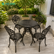 Bộ bàn ghế nhôm đúc ngoài trời 4-6 ghế BND-D80D01