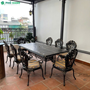 Bộ bàn ghế nhôm đúc sân vườn hình chữ nhật BND-21001100TTD