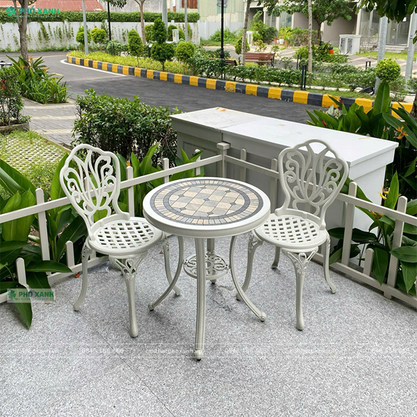 Bộ bàn hợp kim nhôm đúc mặt đá BND-MD70NNTK lựa chọn cho không gian nhỏ