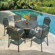 Bộ bàn ghế nhôm đúc cao cấp dành cho nhà chòi,sân vườn biệt thự BND-D120CCD01