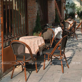 Bộ bàn ghế Textilene cafe ngoài trời GL-GCTD