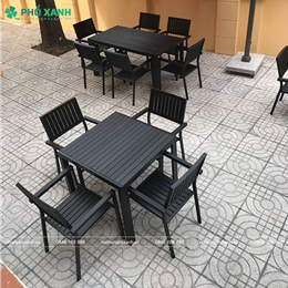 Bộ bàn ghế Composite (Polywood) nhà hàng quán cafe BCP-8080NDKD