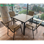 Bộ bàn ghế nhà hàng, cafe sân vườn chất liệu Composite (Polywood) BCP-8080NGKD