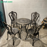 Bộ bàn ghế nhôm đúc nhỏ ngoài trời,sân vườn,ban công BND-6070D