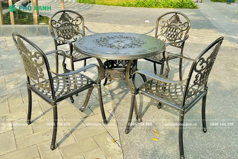 Những xu hướng thiết kế mới với bàn ghế nhôm đúc