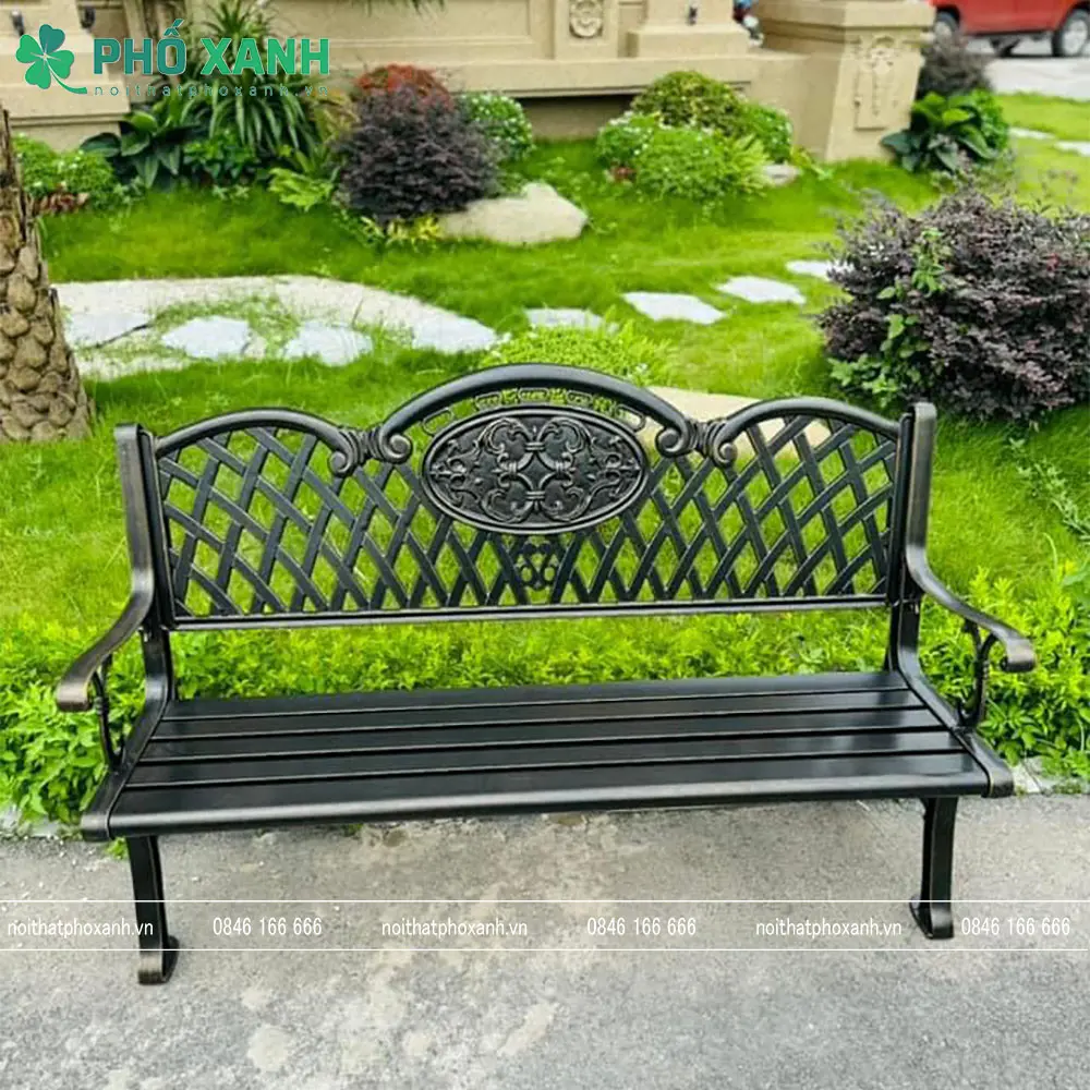 Ghế công viên nhôm đúc sân vườn GCV-150NHD