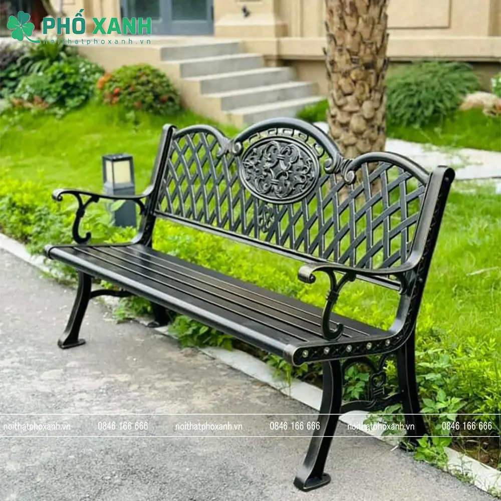 Ghế công viên nhôm đúc sân vườn công viên GCV-150NHD
